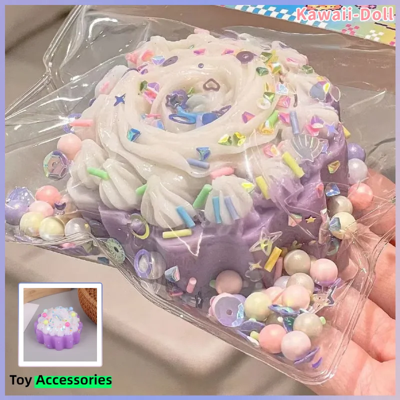 1PC pastel comida alivio del estrés apretar Prop niños agitar niña bebé suave súper moldeable pellizco juguete