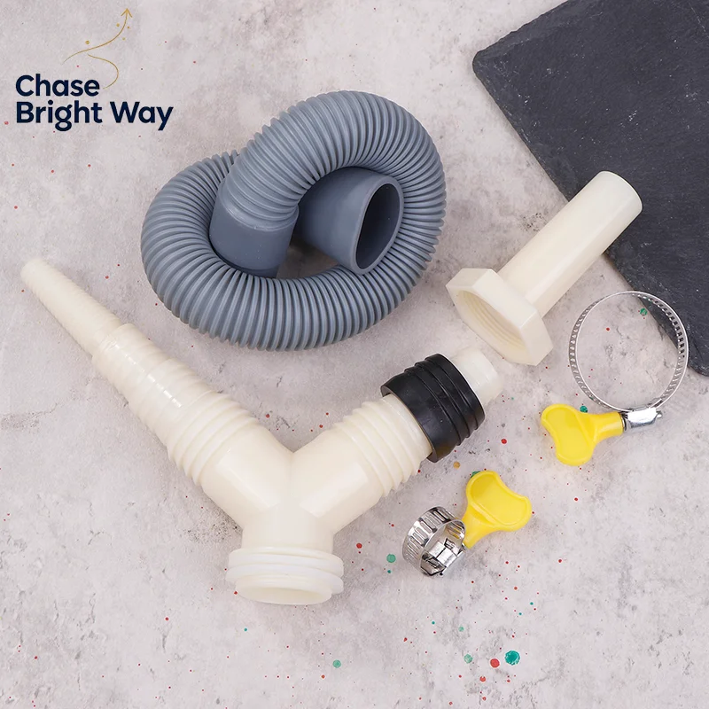 2025 New Drain Tee Adapter For Washer Dryer Drain System Drain Tee Adapter With Extended Drain Hose Home Tools