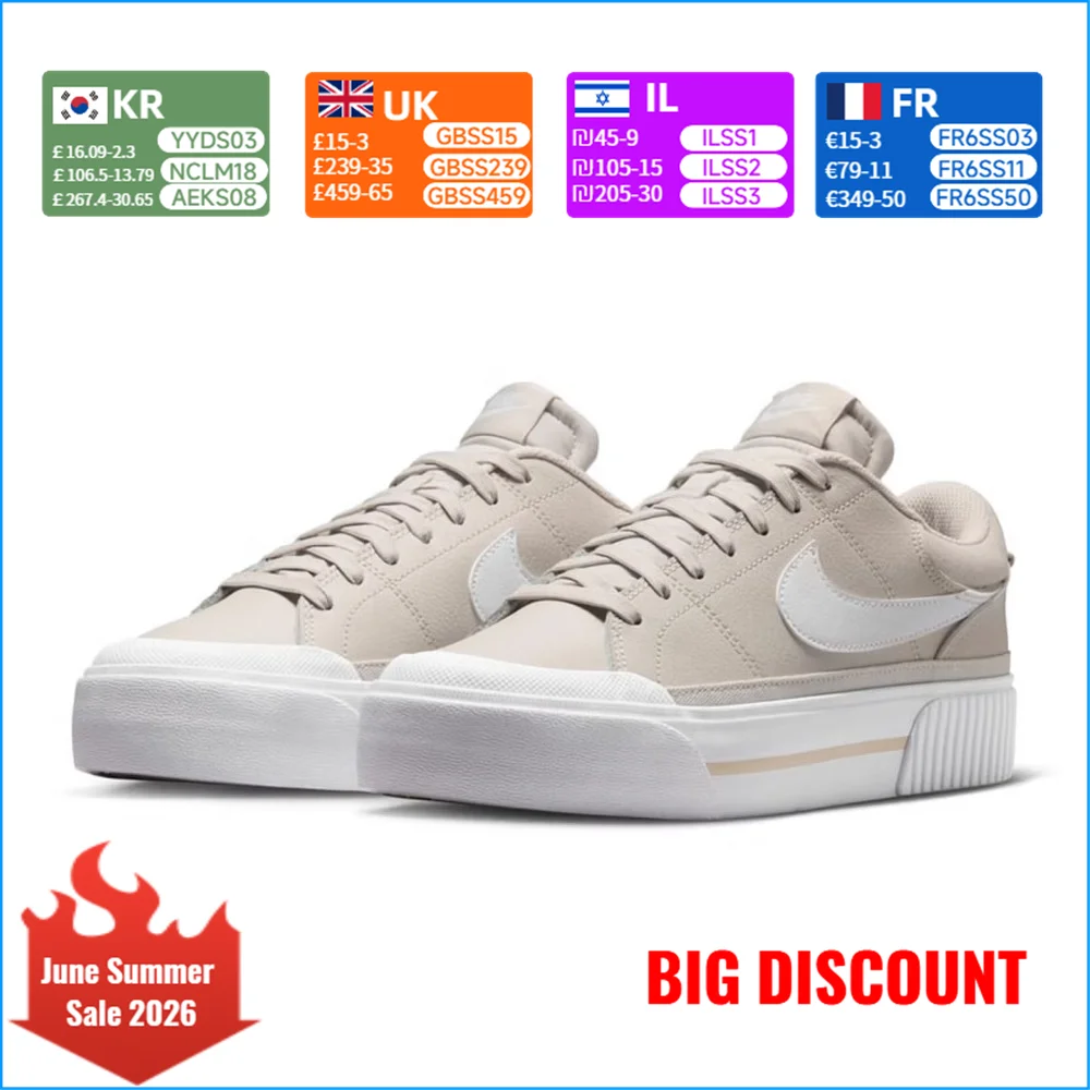 

Nike Court Legacy Lift Women's Sneakers Elevated Platform Design Comfort Cushioned Durable Classic DM7590-111
