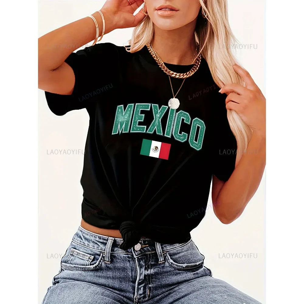 

Мексиканские женские футболки с рисунком ко Дню независимости Viva Mexico, мужские летние хлопковые футболки высокого качества, модные повседневные топы на открытом воздухе
