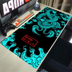 Japanese Dragon Large Gaming Mousepad XXL Keyboard Gamer Mouse Pad on The Table Speed Desk Mat Anime 900x400 Lockrand Mouse Mat