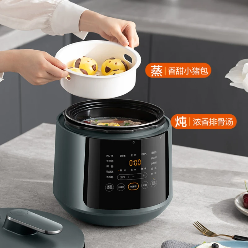 Electric Rice Cooker, Household Intelligent 5L Large Capacity Multifunctional Electric Rice Cooker, Firewood and Rice Cooking