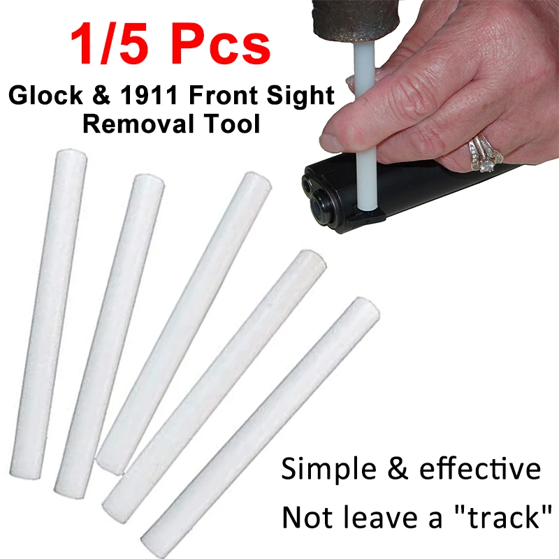 5Pcs/1Pc Nylon Dovetail Front Sight Drift Punch Tool for Glock or Colt 1911 No Trace front Sight Removal Tool 82mm Nylon Rod