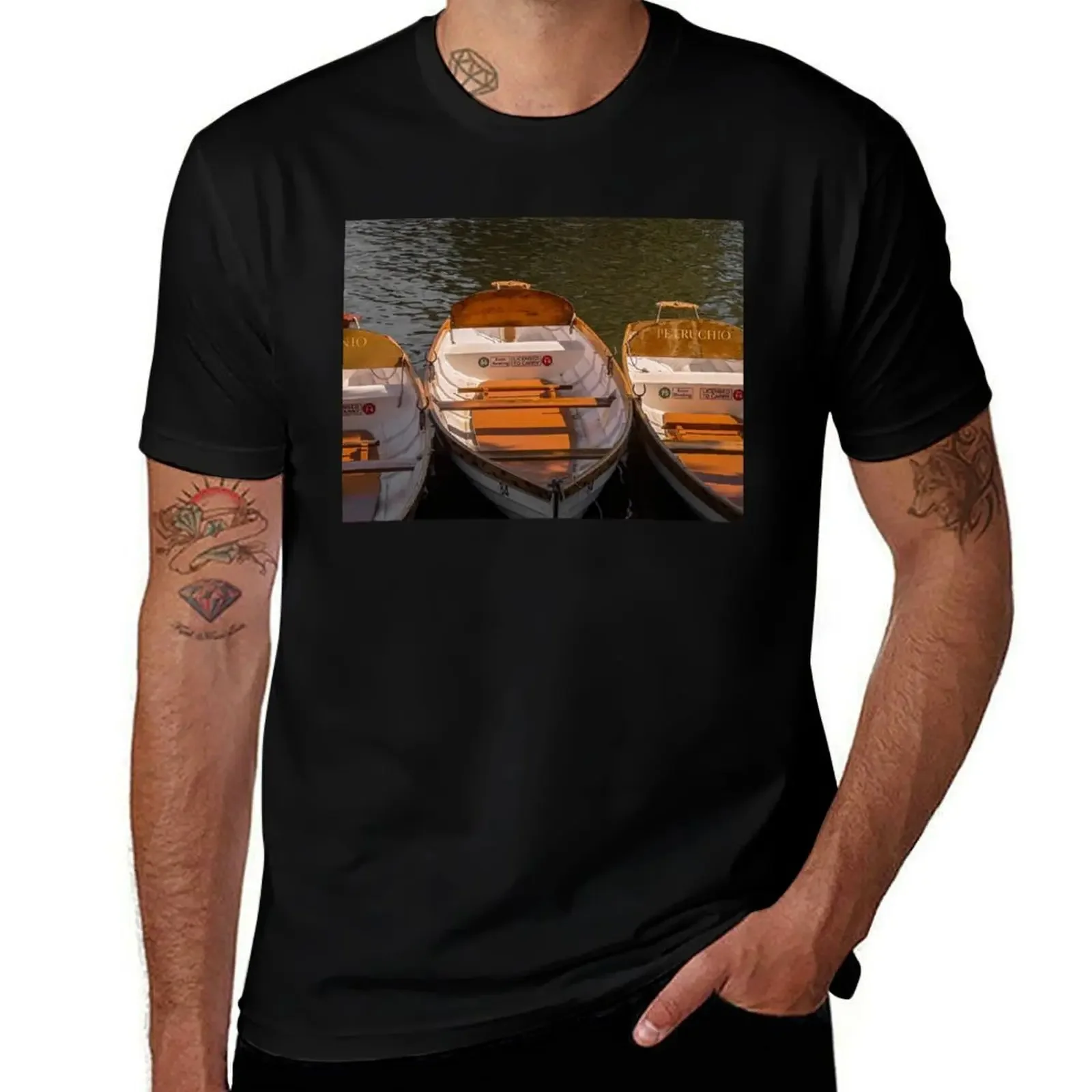 

golden rowboats T-Shirt man clothes fashion shirts graphics T-shirts man clothes for men