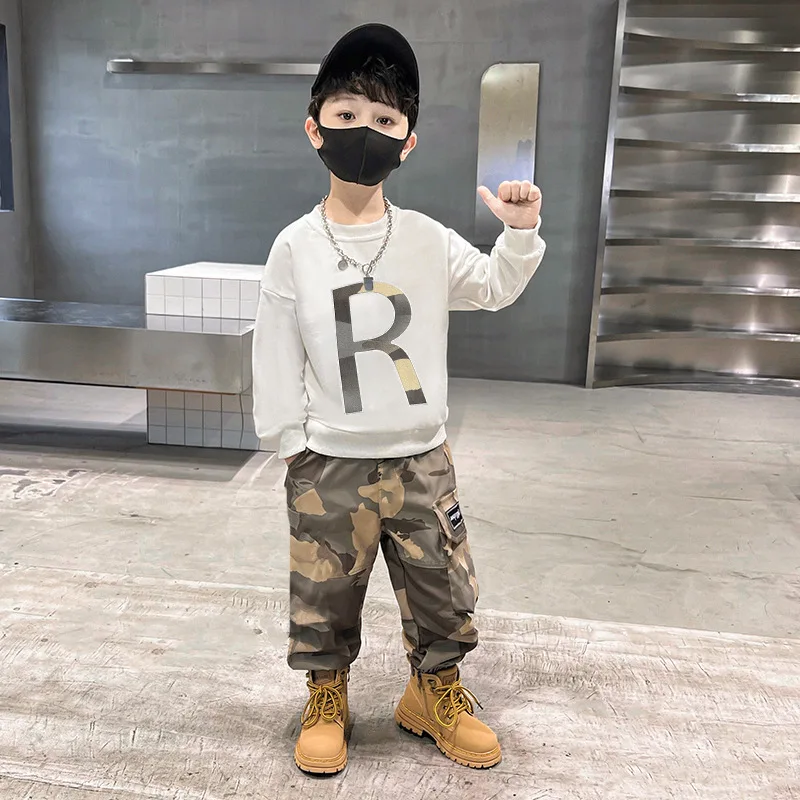 Children Clothing Sets For Boys Camouflage Sports Suits Spring Kids Tracksuits 2023 Teenage Boys Sportswear 4 6 8 9 10 12 Years