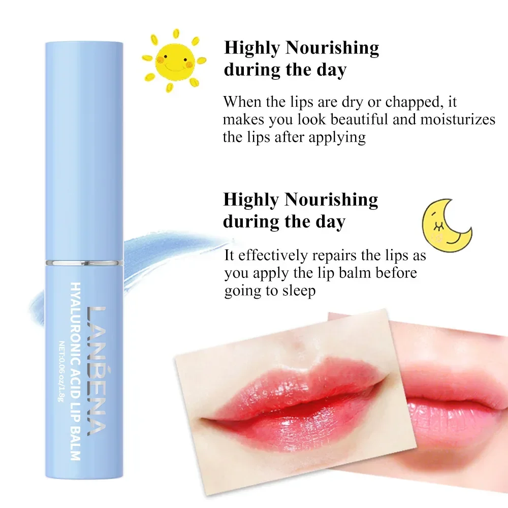 

LANBENA Lip Balm Chameleon Moisturizing Nourishing Lip Plumper Reduce Fine Lines Rose Hyaluronic Acid Long-lasting Lipstick