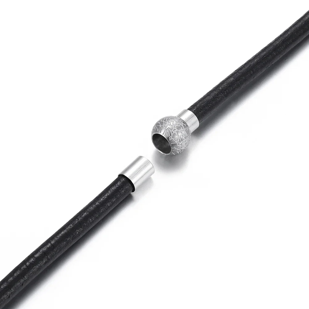 Stainless Steel Magnetic Clasp Hole 6mm Leather Cord Magnet Buckle DIY Bracelet Closure Supplies Jewelry Making Component