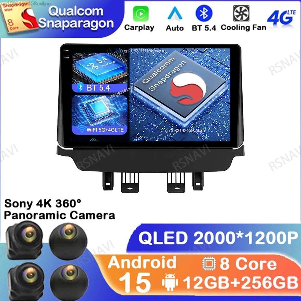 

Android 15 For Mazda CX-3 CX3 Mazda 2 DK 2014 - 2017 2018 2019 2020 2021 DVD Stereo Navigation QLED 4G LTE DSP Car Radio GPS BT