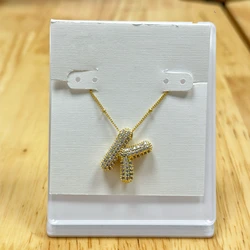 YEEVAA Letter Initial A-Z Short Pendant Necklace, Cubic Zirconia Inlaid, Fashion Jewelry, Unique Gifts
