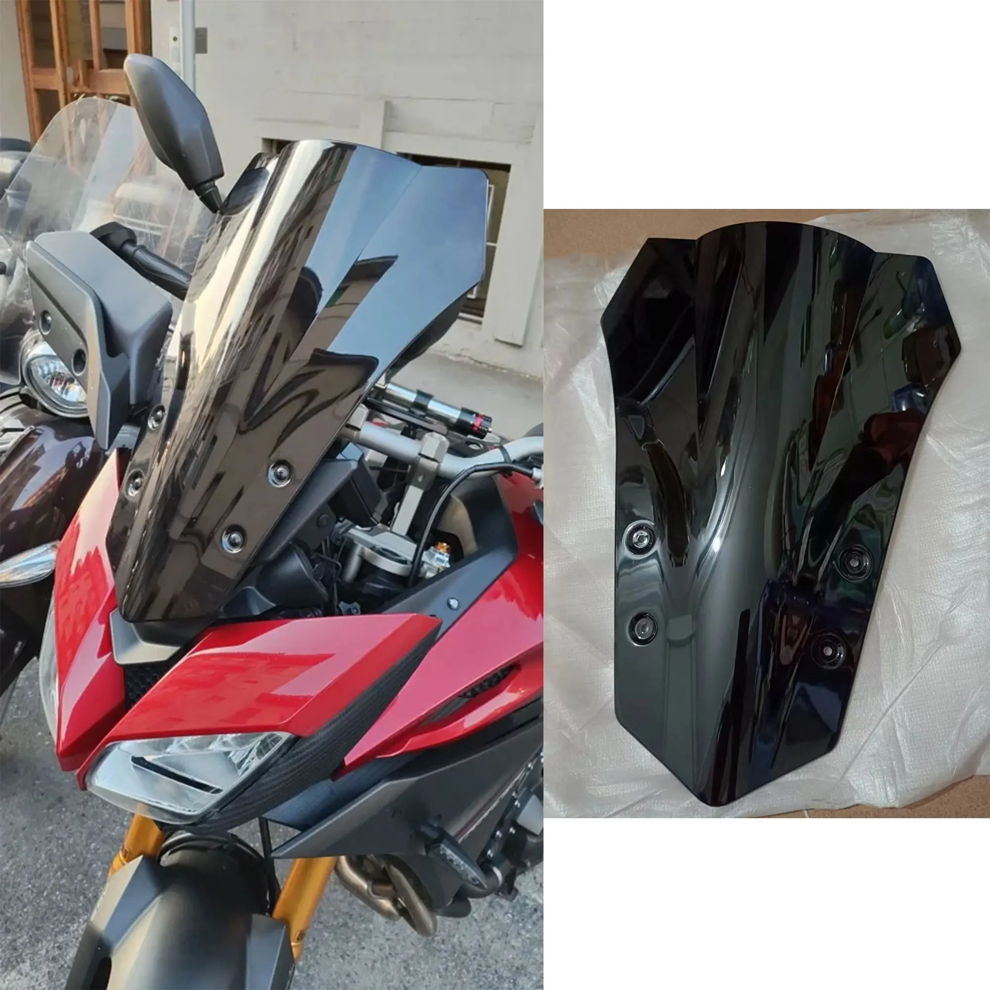 

For Yamaha MT09 MT-09 FJ09 FJ 09 Tracer 900 2015 2016 2017 Motorcycle Double Bubble Windscreen Screen Windshield Wind Deflectors