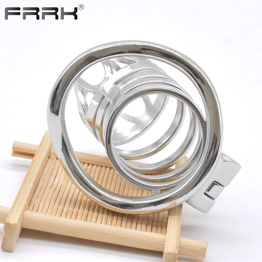 FRRK Large Cock Cage Metal Chastity Belt Lock Device Sextou for Men Free Shipping Sex Tooys Hot Trends Adult Shop Bird Toy