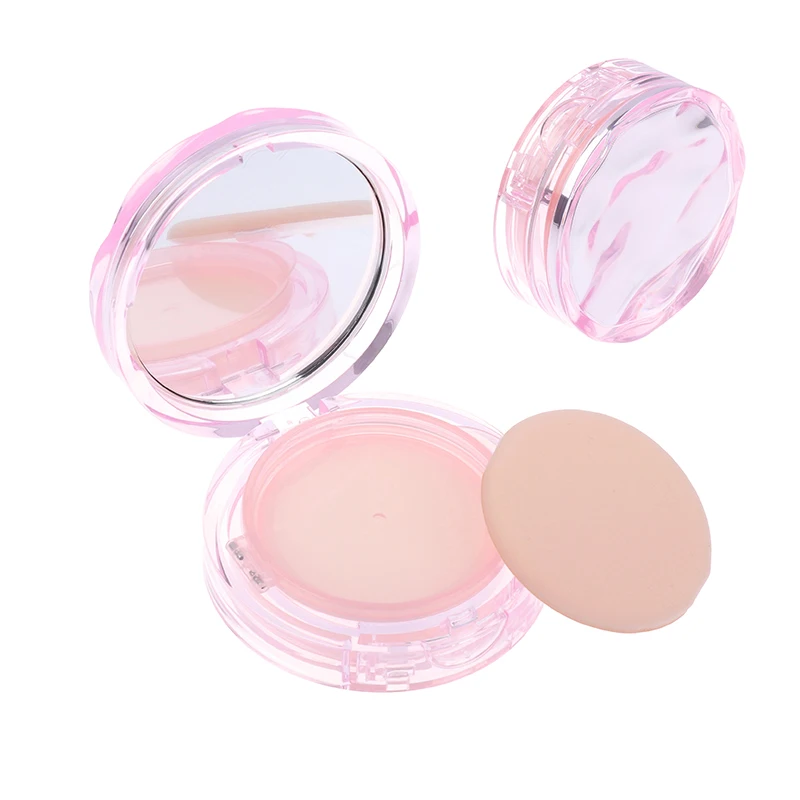 Caja de esponjas con cojín de aire vacío, base portátil, caja DIY con espejo, crema Bb, estuche para cosméticos, contenedor con esponja, herramientas de maquillaje, 1 ud.