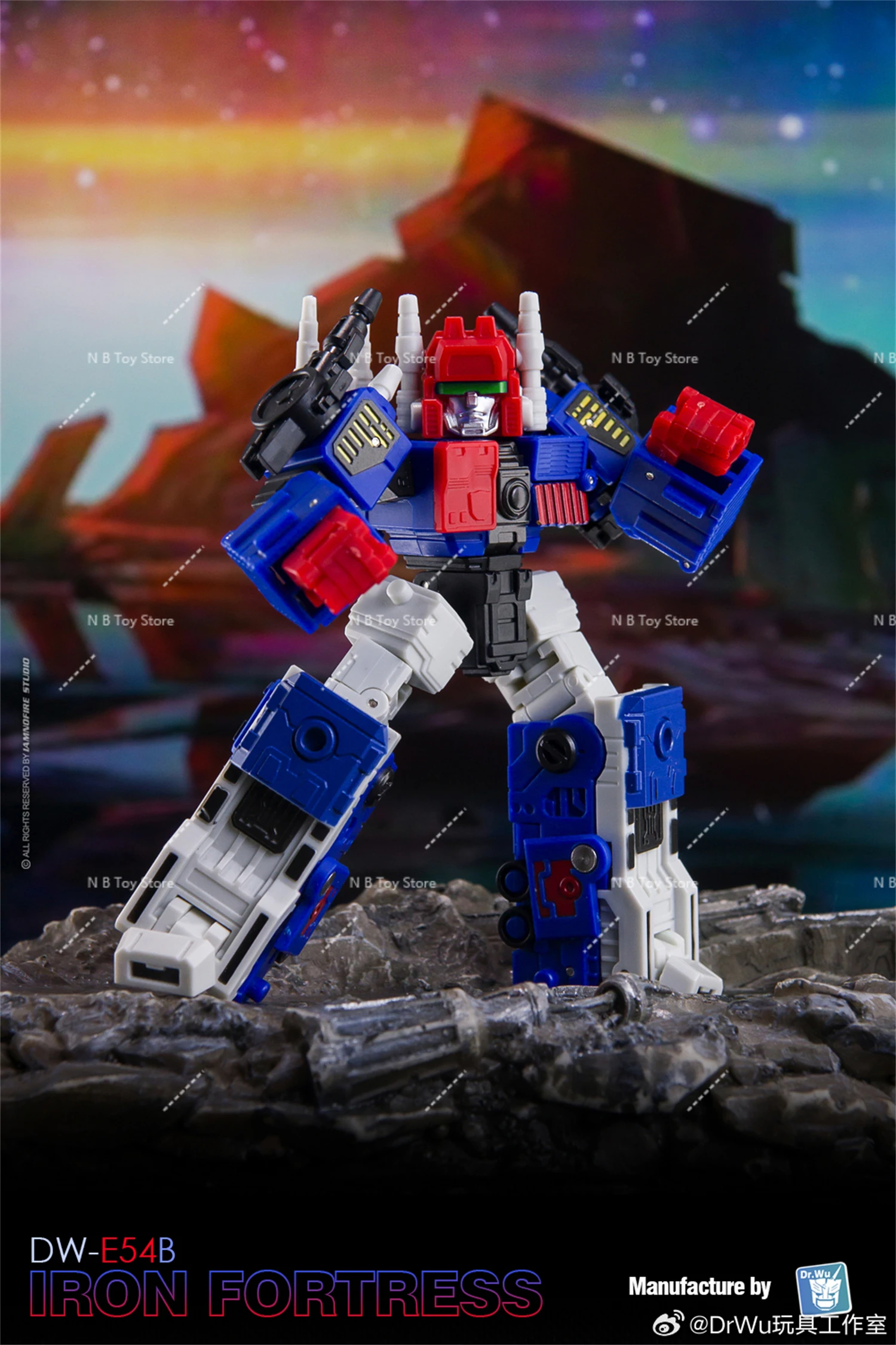 شخصية Dr.Wu Transformation IRON FORTRESS Metroplex Mini Action - هدية قابلة للجمع DW-E54 DWE54 DW-E54B متوفرة في المخزون