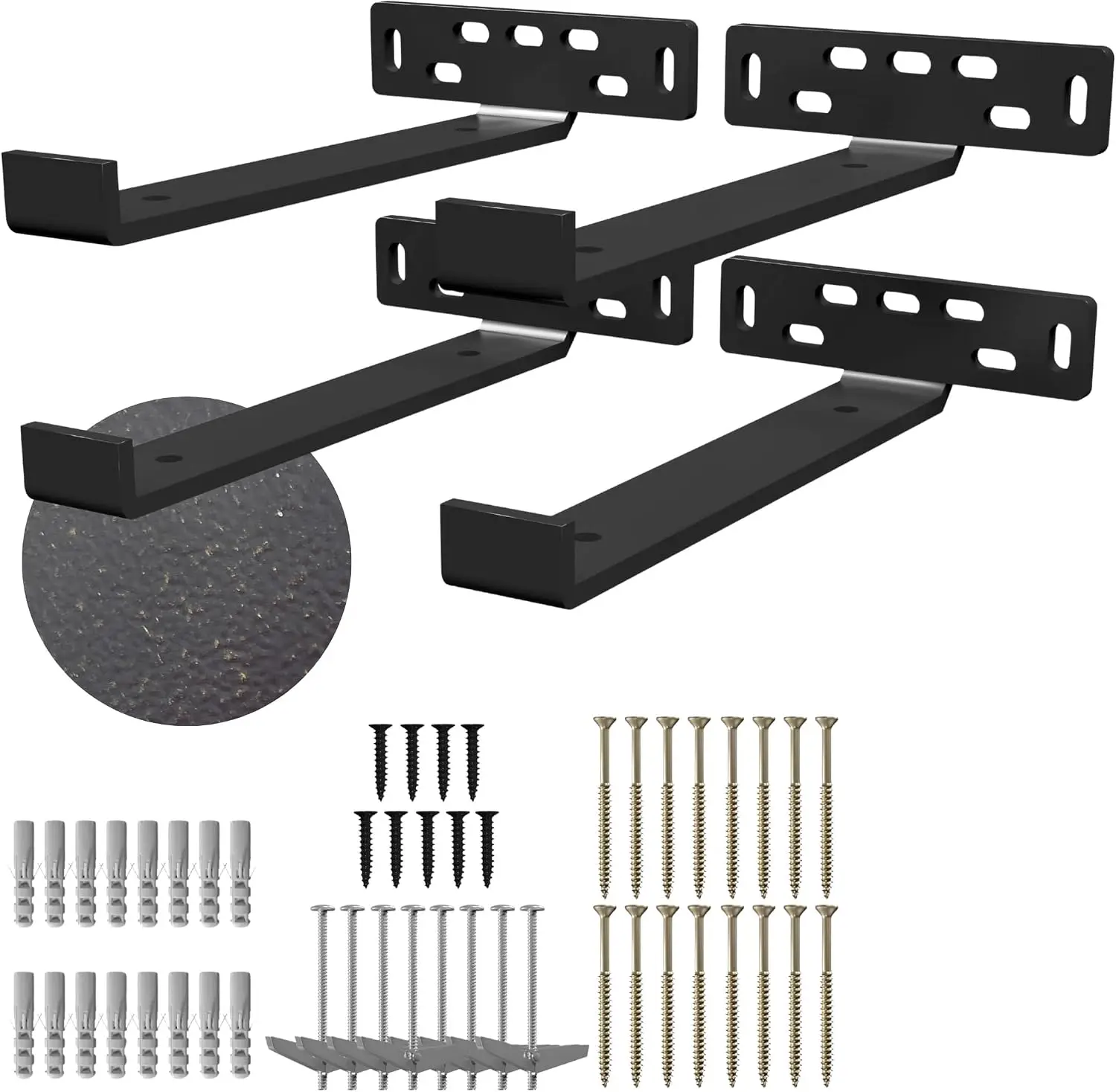 4 x J Shelf Brackets with Lip (9.25
