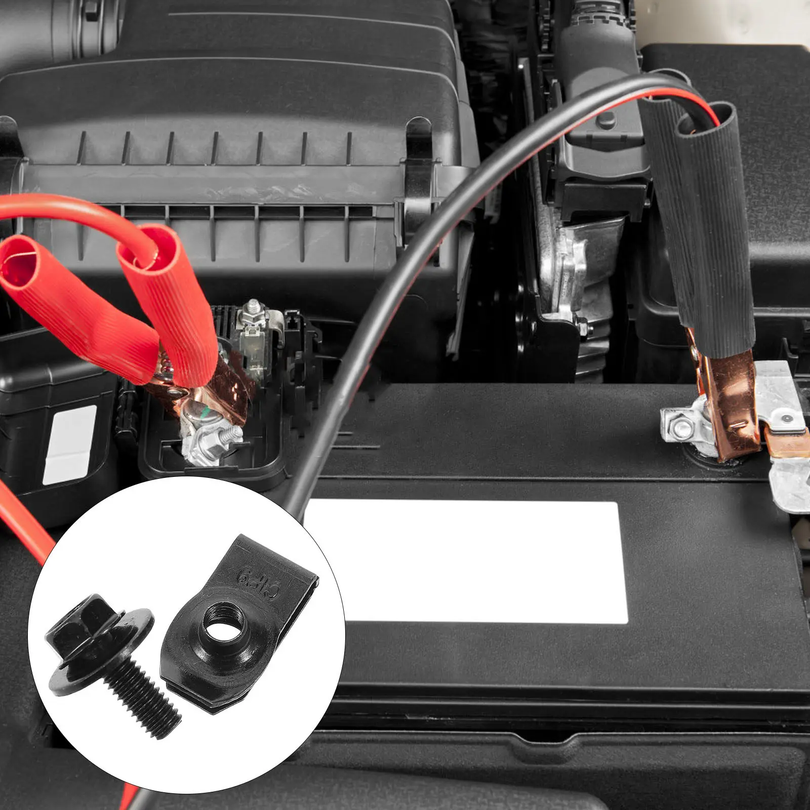 

10Pairs Automotive Bumper Retainer Clips and Bolts Kit Iron Body Fasteners for Bumper Liner Stability Durability Universal Car