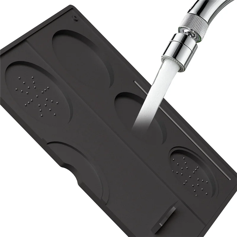 A74X Espresso Tamping Mat Silicone Coffee Tamper Mat Coffee Pad Tamp Station for Barista Tool Bar Espresso Accessory-Black