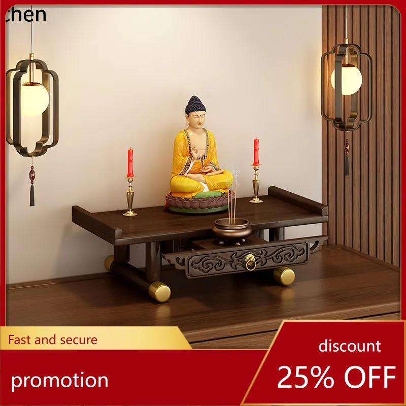 

Cz wall-mounted buddha niche rack god of wealth display cabinet bracket guanyin altar cabinet for home altar incense table