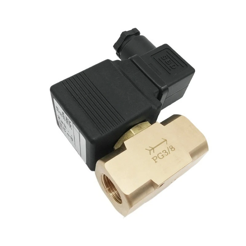 3/8 Inch Two Way Brass Solenoid Valve AC220V V10-C3C Fluid Control Valve for Granulator Industrial Equipment Replacement Part