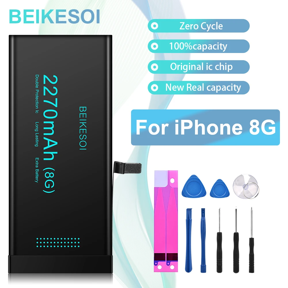 BEIKESOI Battery For iPhone 8 8G High capacity battery For iPhone i8 Mobile Phone Battery Long standby time with Tool