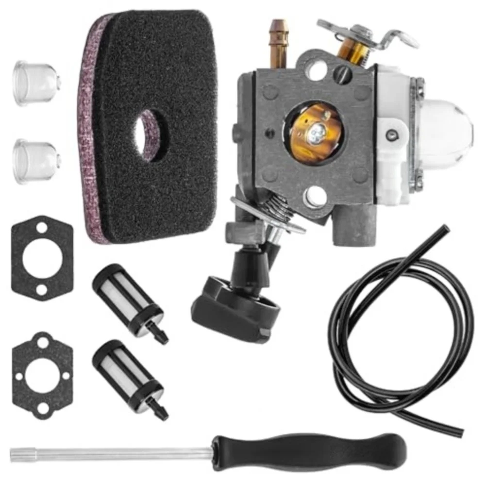 For BG56 For BG56C Blower Carburetor Kit Aluminum Carburetor for Air Filter 2 Gaskets 2 Fuel Filters 2 Bulbs Fuel Line Tool