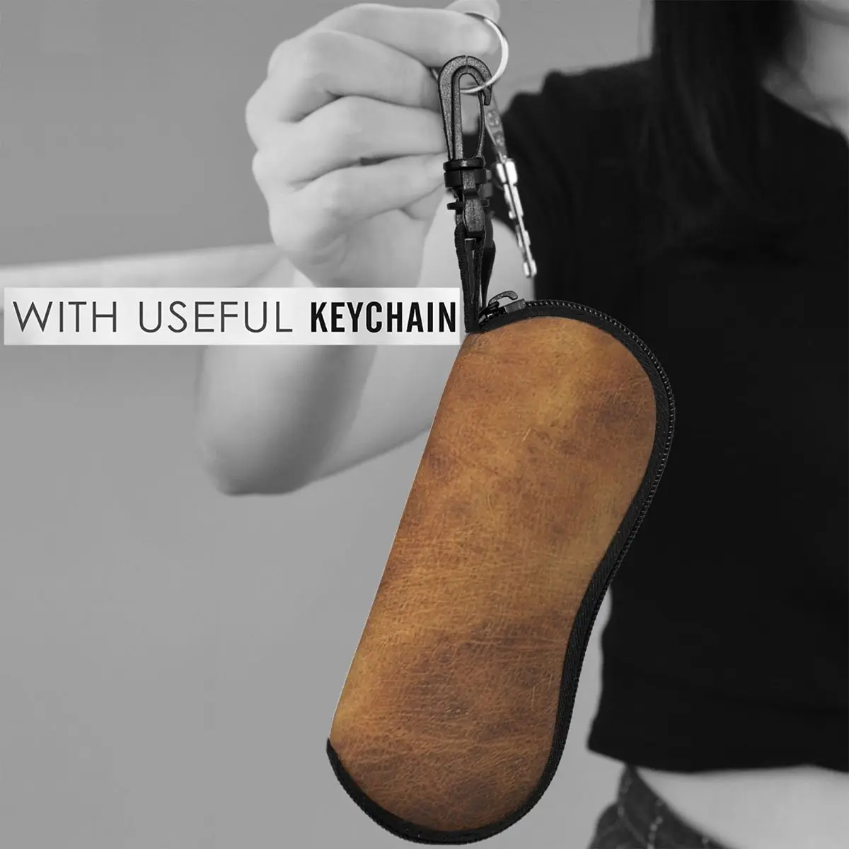 حافظة نظارات من الجلد صندوق نظارات شمسية واقي للنساء والرجال حقيبة نظارات ناعمة