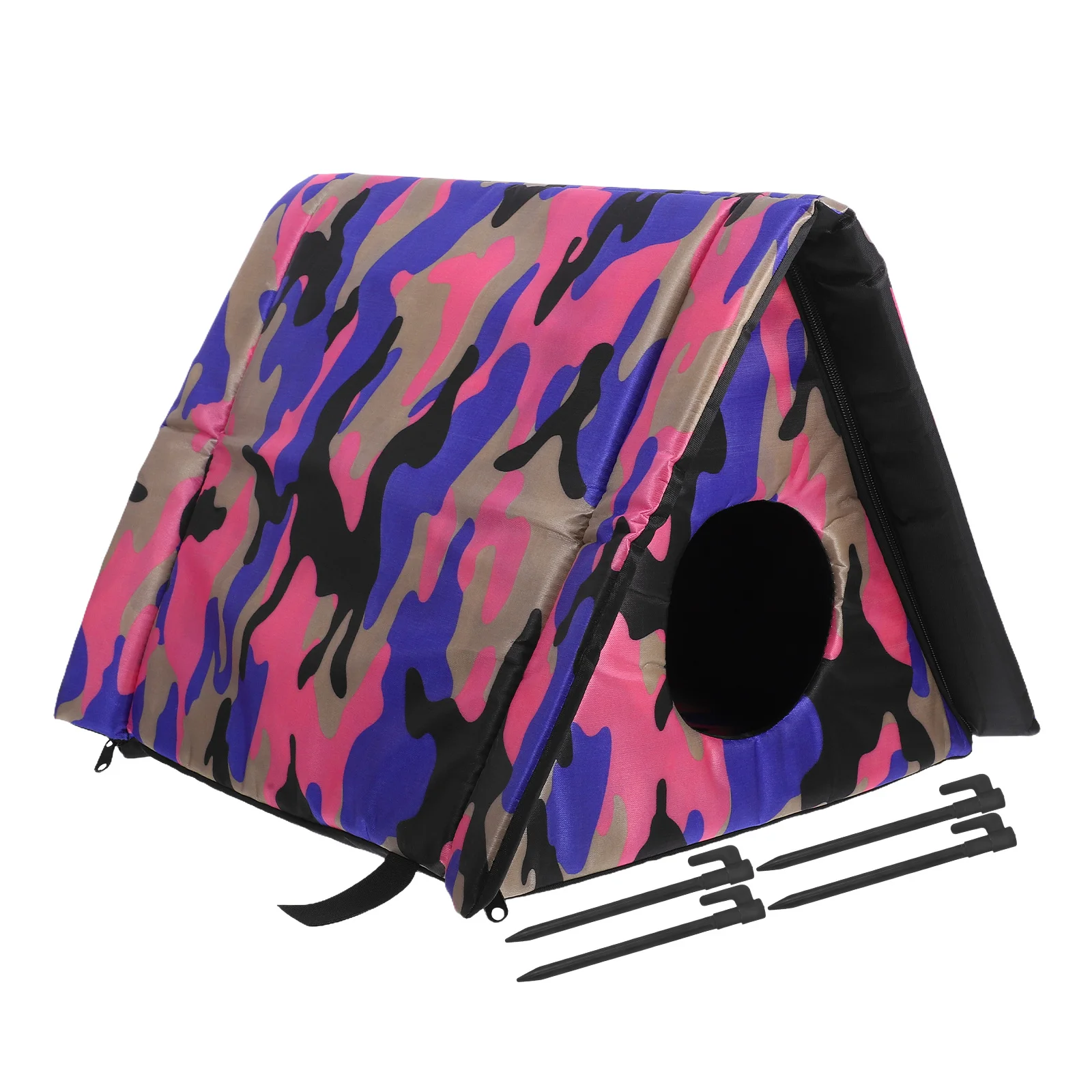 

Weatherproof Outdoor Cat Insulated Waterproof Shelter for Cats Elevated Warm Winter Cat for Outside Use