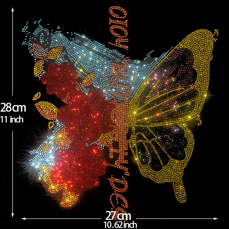 

Высококачественная футболка для глажки, джинсовая и толстовка с рисунком бабочки своими руками, аксессуары для одежды