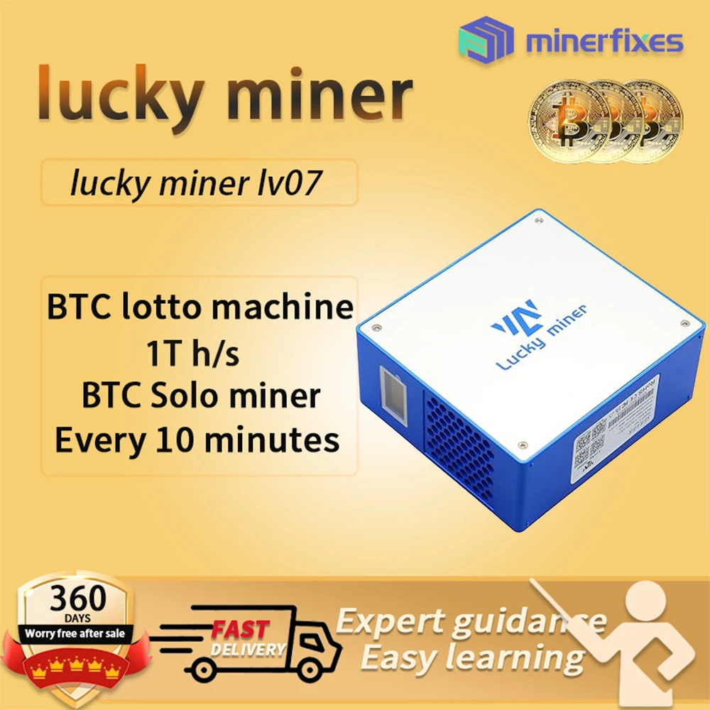 btc solo miner mining machine Lucky Miner LV07 bitcoin miner kit complet crypto display nerdminer asic bitcoin miner