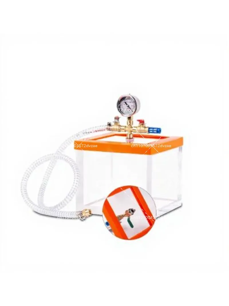 6L Transparent Borosilicate Glass Vacuum Defoaming Chamber for Epoxy Resin Silicone AB Glue Degassing Laboratory Tool