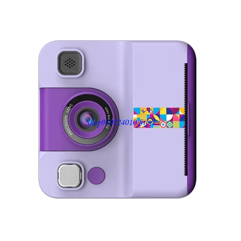 77hdチャイルド写真カメラ180°回転レンズクリエイティブステッカー印刷機能