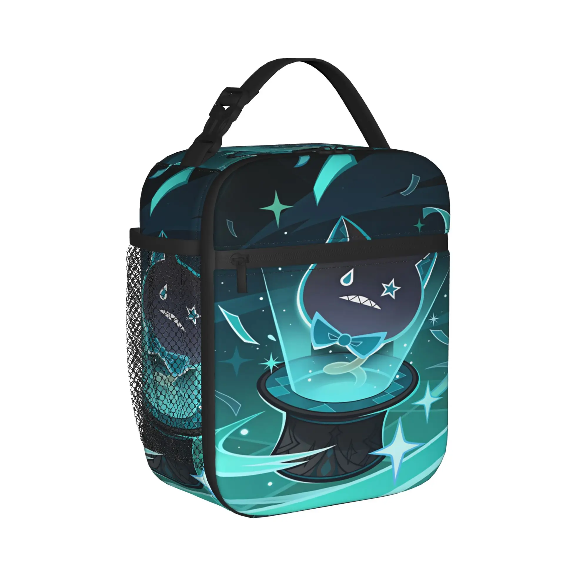 Genshin Impact Lunch Bag Game Character Convenient Lunch Box Men Office Print Cooler Bag Retro Oxford Thermal Lunch Bags