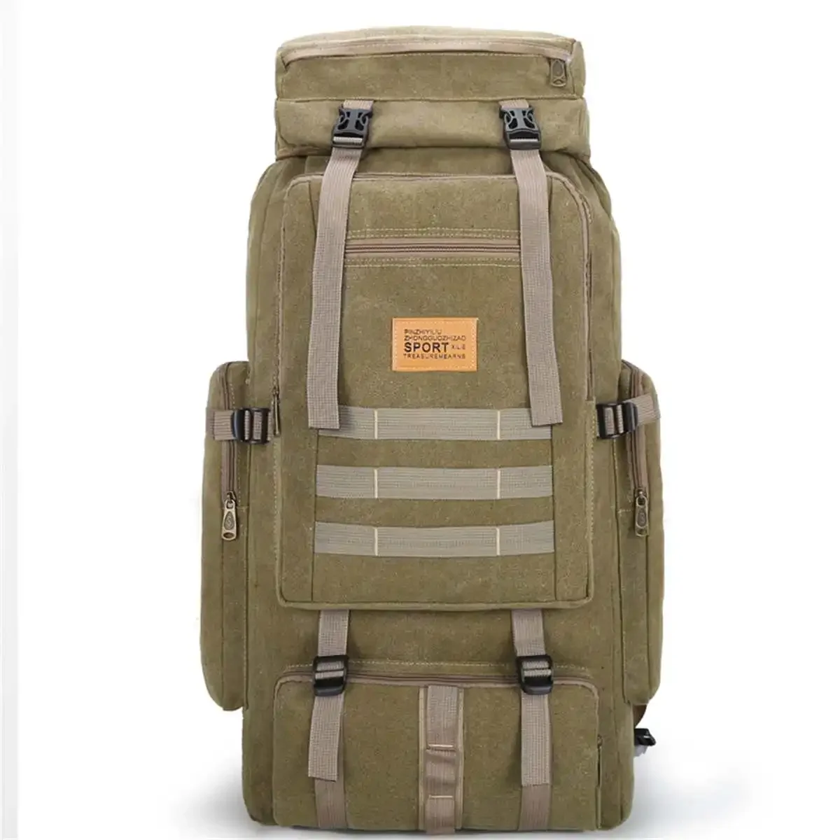 80L 3 Colors Optional Large Military Bag Canvas Backpack Tactical Bags Camping Hiking Rucksack Hiking Gear Backpack Hiking