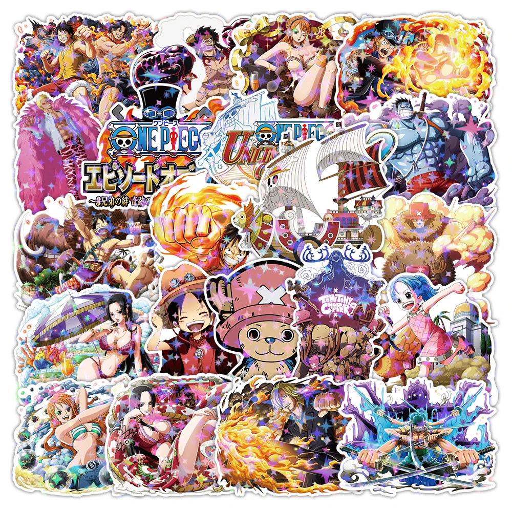 One Piece Aufkleber 20 Stück Anime-Charaktere Luffy Zoro Nami Boa Hancock Vinyl-Sticker DIY für Gepäck Skateboard Auto Handy Laptop