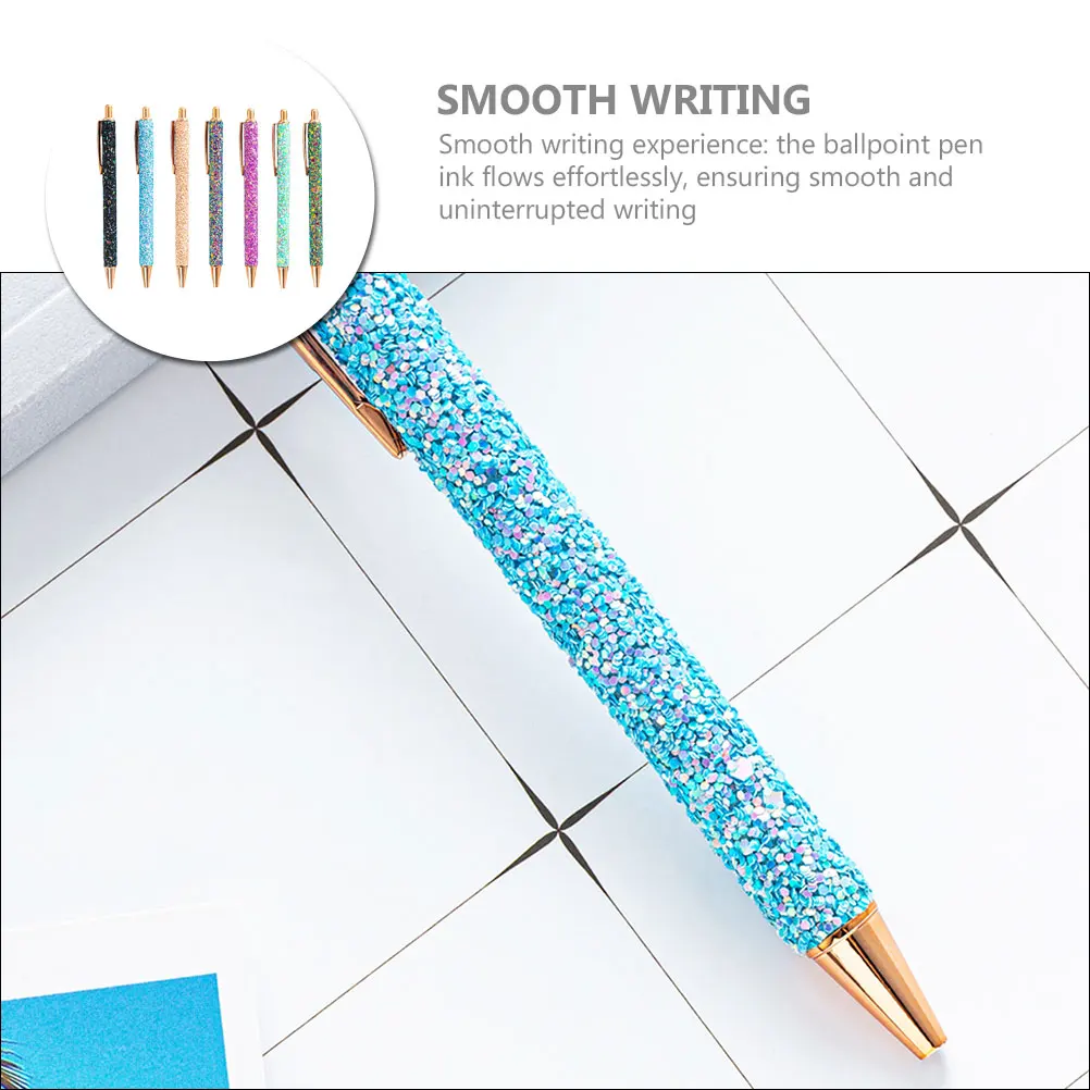 

7 Pcs Ballpoint Pen Pens Multi Use Writing Multicolour Multicoloured Metal Teacher Office