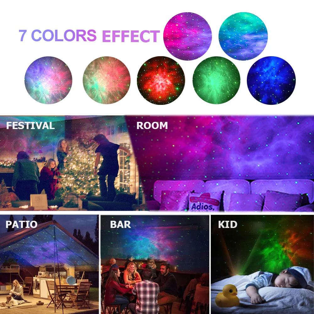 Galaxy Projector Sky Lanterns Skylight Starry Night Light Led Cloud Lamp Nebula Starry Starlight Nightlight Child Kids