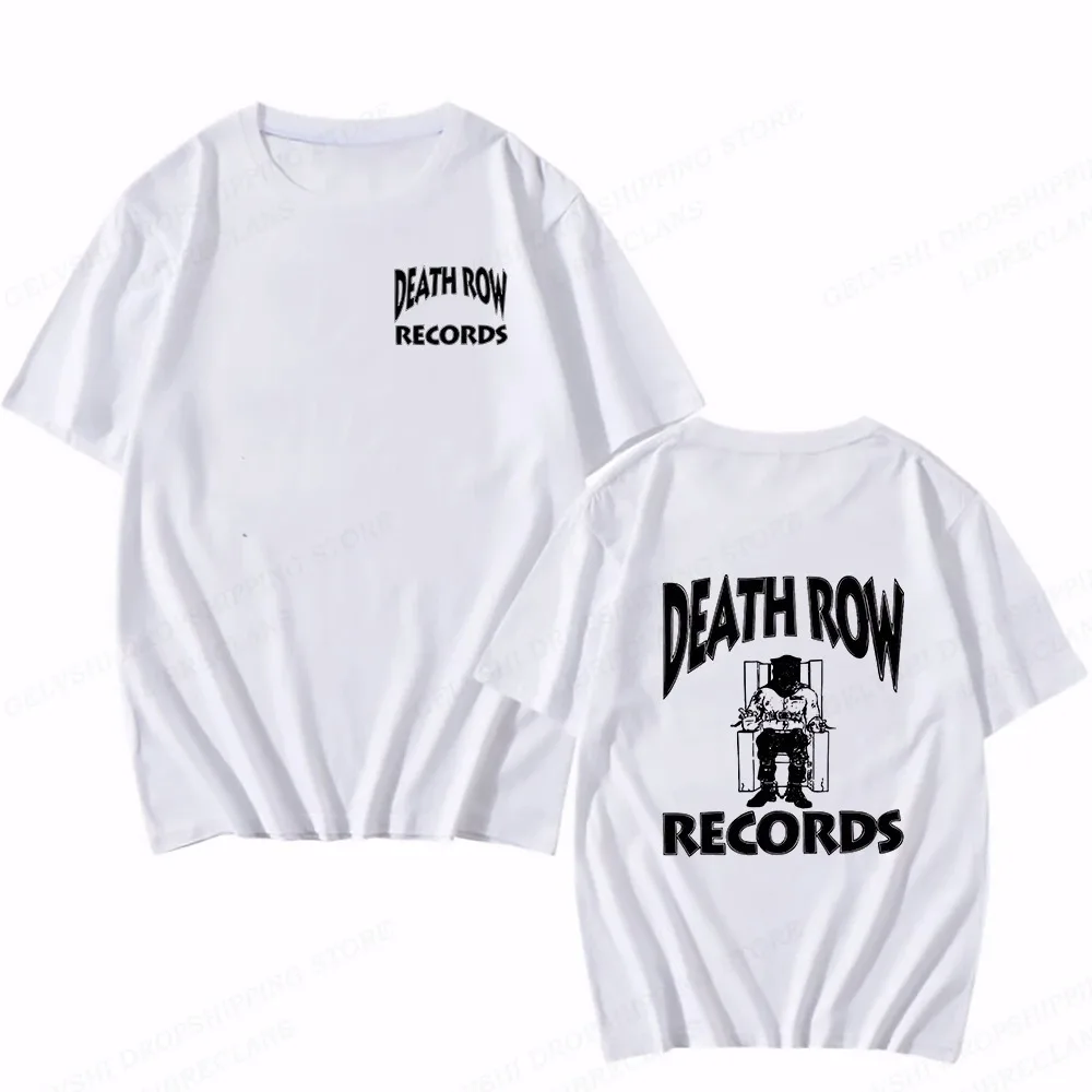 Death Row Records T-shirt, Summer 2024 Men\'s Fashion T-shirt, Cotton T-shirt, Kids Hip Hop T-shirt, Women\'s Casual short Sleeve