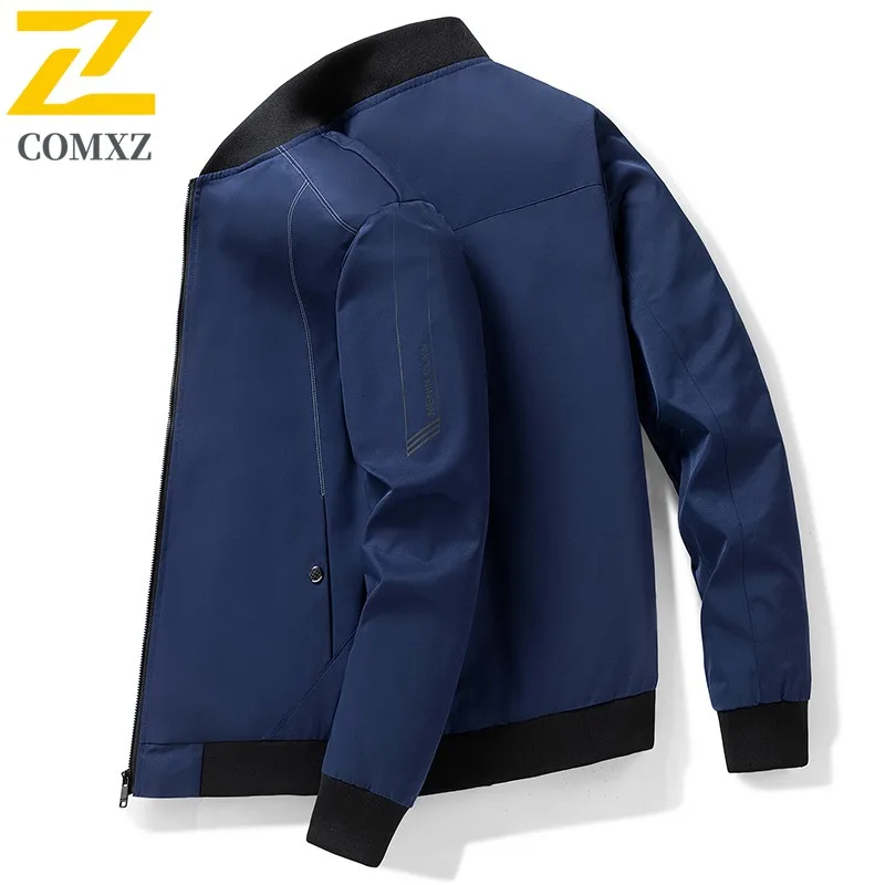 

COMXZ 2025 Men's Stand Collar Jacket Autumn Lightweight Trendy Youth Casual Stylish Breathable Comfortable Coat