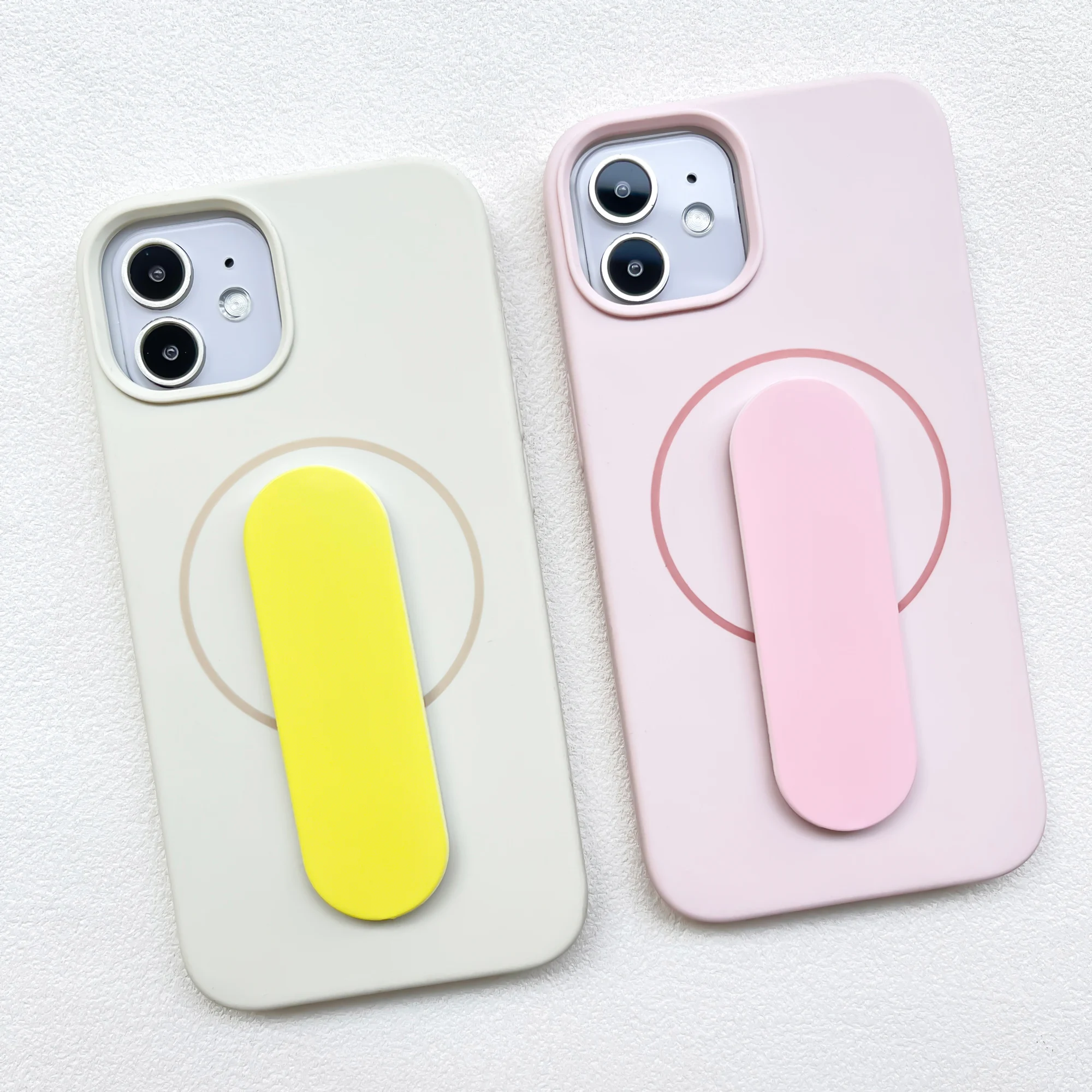 Einfacher Macaron-Einfarbiger Schlanker Push-Pull-Telefonhalter mit Rückseitiger Klebefläche, U-förmiger Desktop-Ständer, Anti-Rutsch-Fingerhalterung – Detail 7