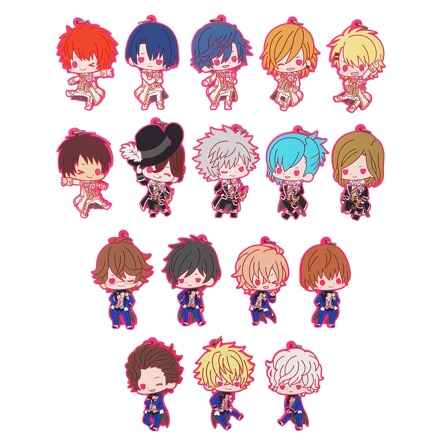 Uta No Prince Sama Anime HIjirikawa Masato Kurosaki Ranmaru Ichinose Tokiya Kurusu Syo Kotobuki Reiji Game PVC Keychain