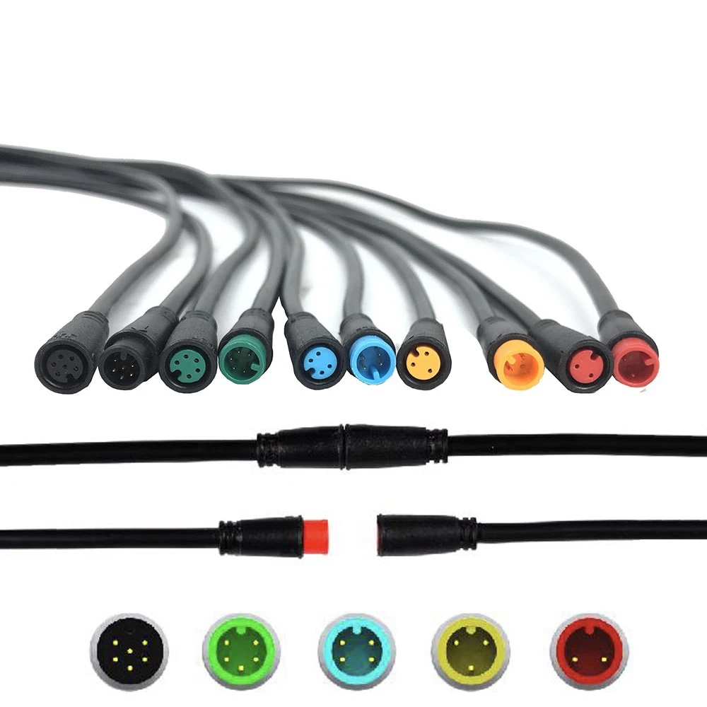 

5 6-контактный кабель Julet, базовый разъем, водонепроницаемый разъем для электровелосипеда, дисплей, опционально женский и мужской кабель для электровелосипеда