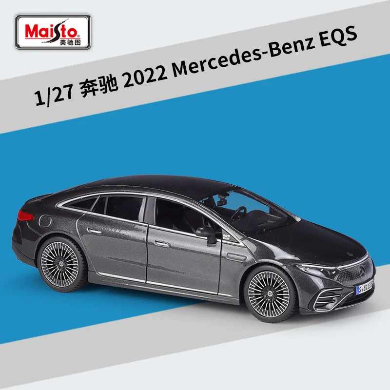 Maisto 1:27 2022 Mercedes-Benz EQS New Energy Car Model Diecast Alloy Metal Toy Vehicles Car Model Simulation Childrens Toy Gift