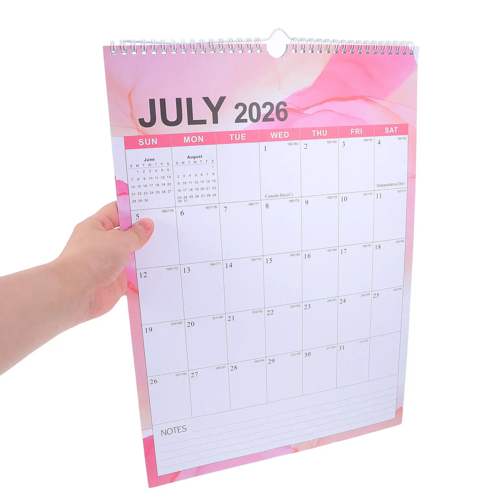 

Настенный календарь на 18 месяцев (2026 год) с международными праздниками, традиционный ежемесячный планировщик, элегантный минималистичный дизайн, легко читаемый, крупный шрифт