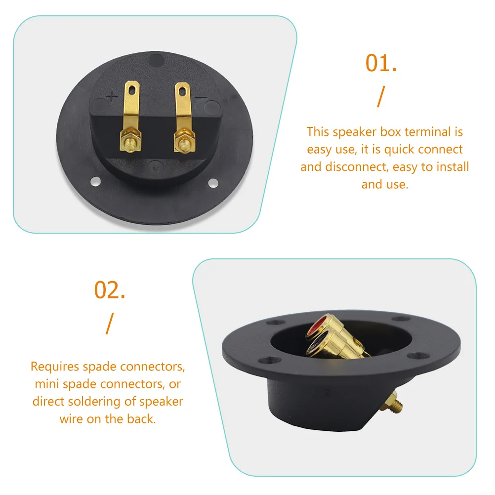 

Spring-Loaded Jack Connector Audio Speaker Terminal Block Plug Cup Wire Subwoofer Adapter Binding Post Home for Speaker