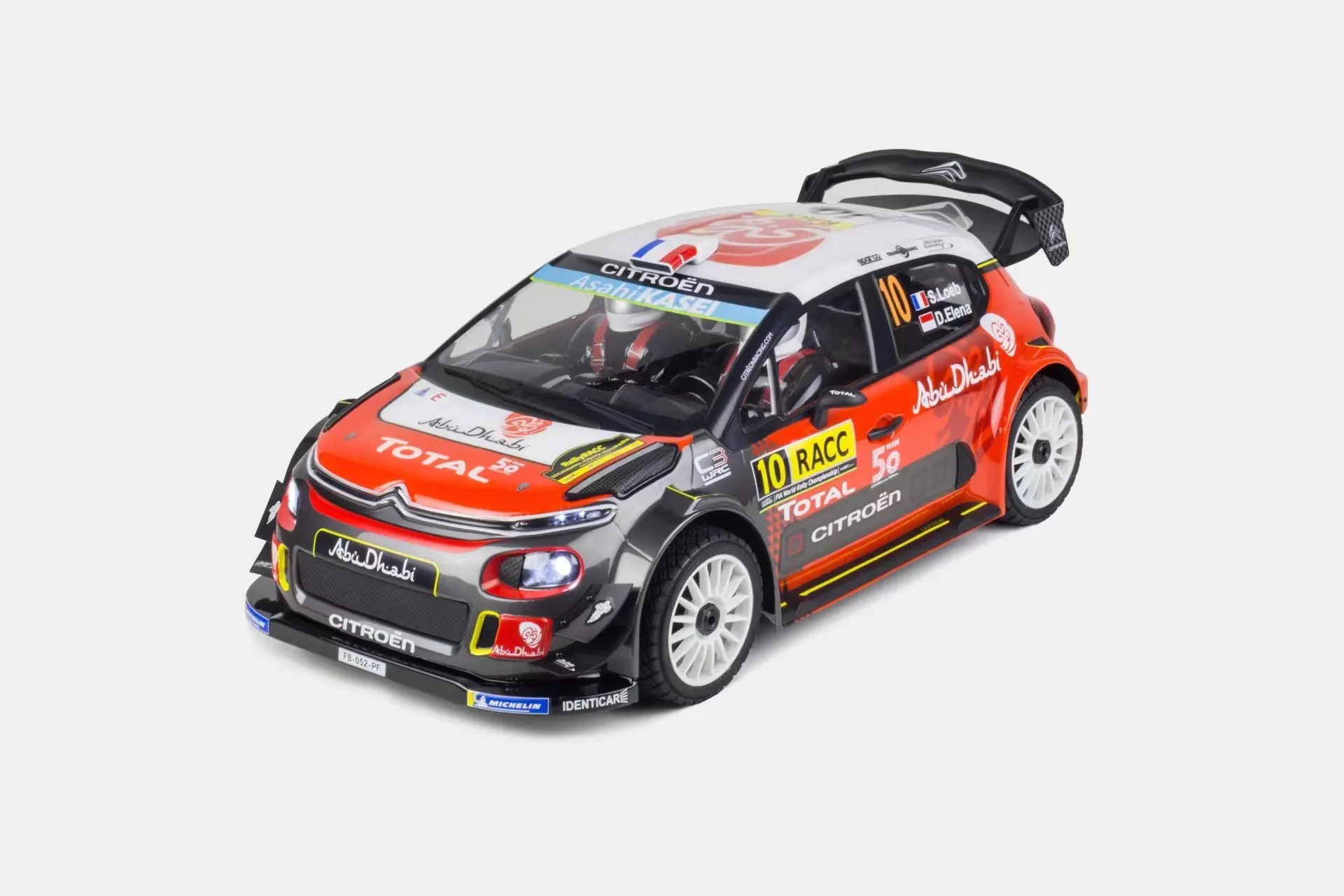 KM Thor New Rally Car Simulation Citroen C3 Authorized 1:7 Remote Control Electric Model Light Set Off road Vehicle