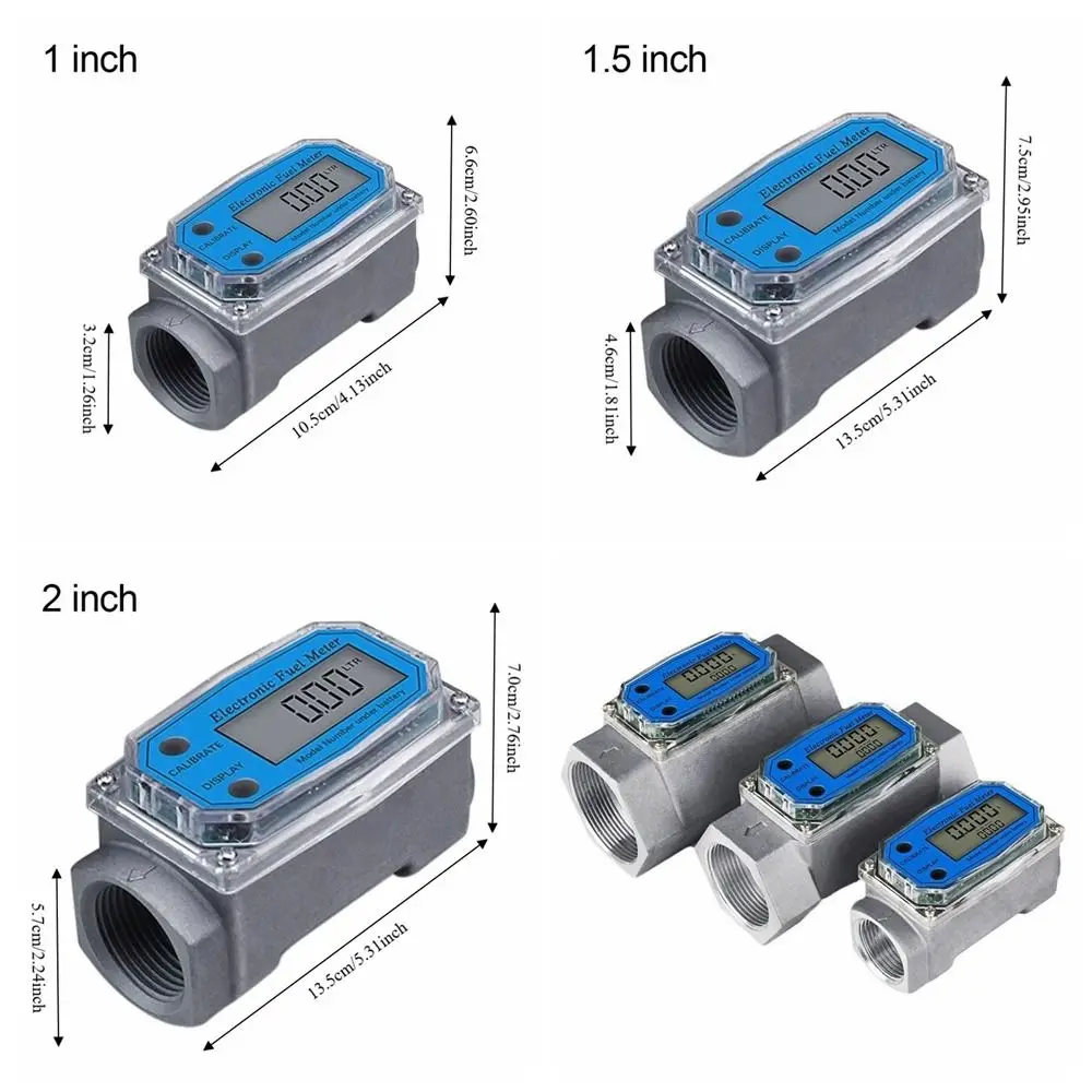 Aluminum Alloy Turbine Flow Meter Portable Digital Indicator Digital Flow Meter Anti-Interference Function High Precision