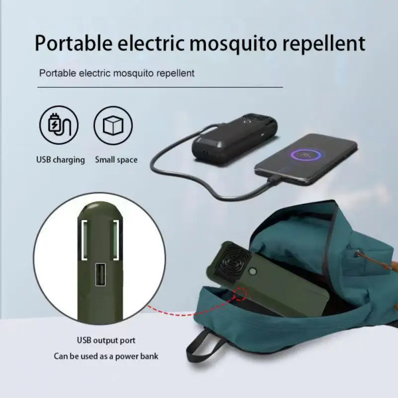 Outdoor Mosquito Repellent Heating Electric Anti Mosquito Repellent Rechargeable Portable Camping Travel Mosquito Repellent