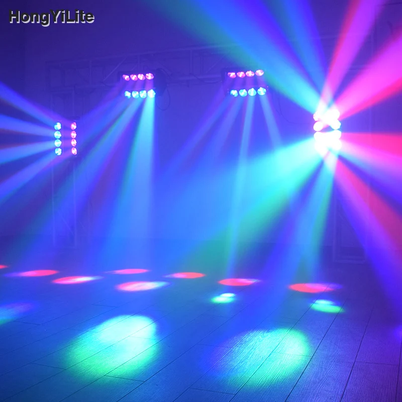HongYiLite العنكبوت شعاع الضوء 8x12 واط RGBW 4in1 LED DMX512 ماستر الرقيق التحكم في الصوت 8 رؤساء تأثير متحرك لعرض مسرح النادي