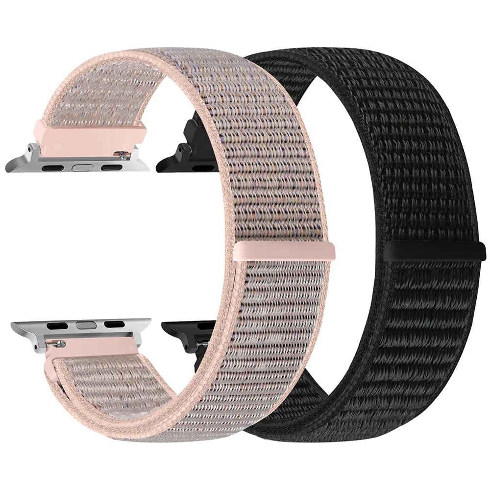 Nylon Loop Strap For Apple Watch Band 44mm 40mm 45mm 41mm 46mm 42mm 49mm 44 45 mm Bracelet iWatch Series Ultra 2 10 9 SE 7 6 5 4