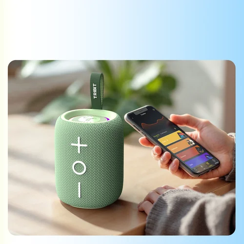 Imagen 2 del producto TRIBIT Nuevo altavoz Bluetooth portátil StormBox Mini+, potencia de 12 W 360 °   Sonido con XBass, LED, control de aplicaciones, IPX7 impermeable al aire libre
