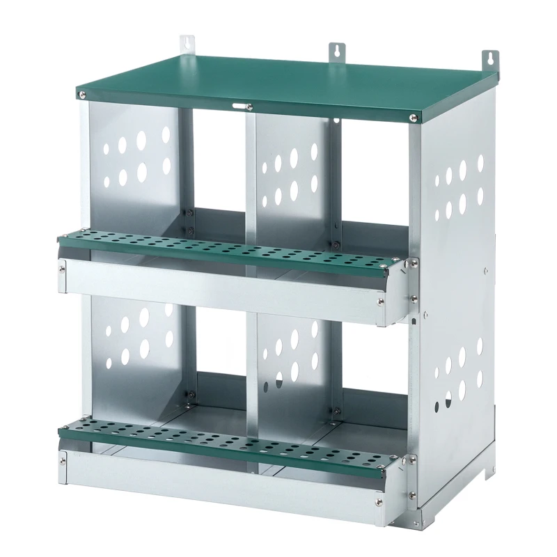 

4 Compartment Boxes Metal Nesting Boxes Wall Mount Egg Laying Box For Different Chicken Breeds